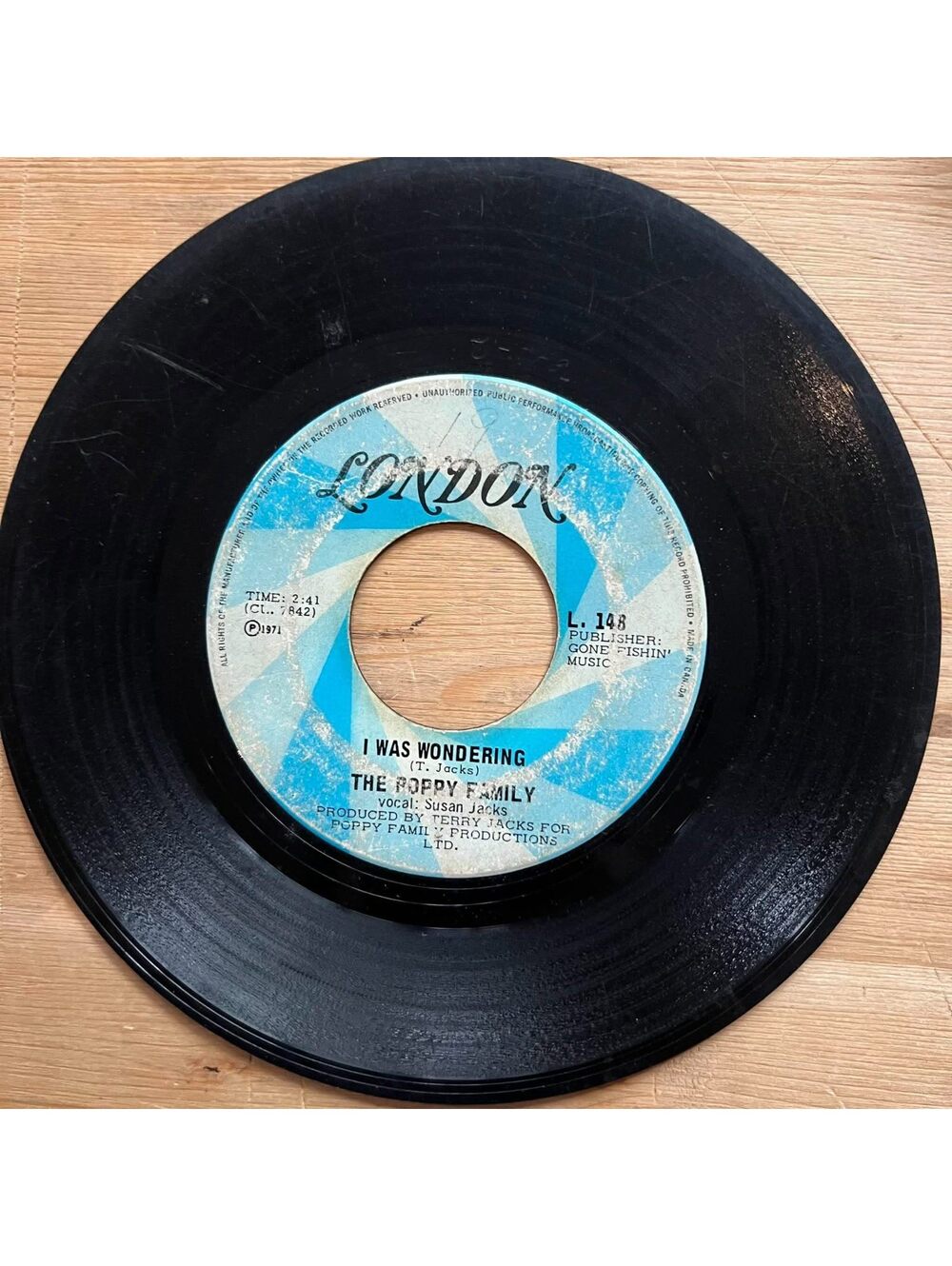 The Poppy Family - I was Wondering/Where Evil Grows 45rpm VG+ R13